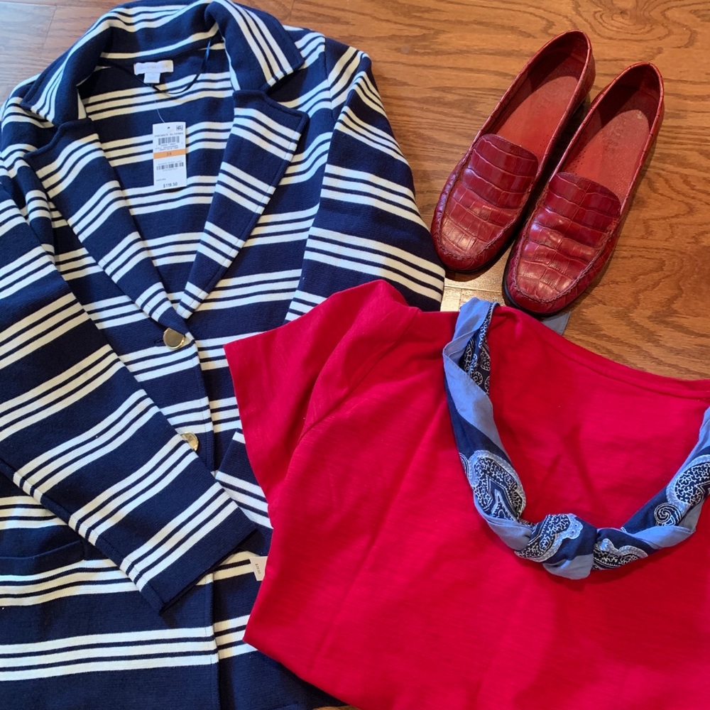 Charter Club “Preppy” Knit Blazer Style 2-Button